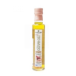 Масло оливковое нерафинированное высшего качества Extra Virgin olive oil с чесноком CRETAN MILL 0,25